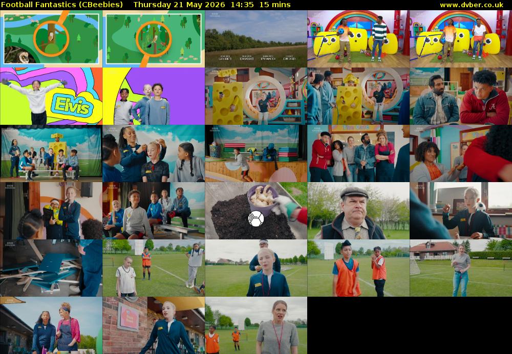 Football Fantastics (CBeebies) Thursday 21 May 2026 14:35 - 14:50