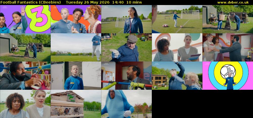 Football Fantastics (CBeebies) Tuesday 26 May 2026 14:40 - 14:50