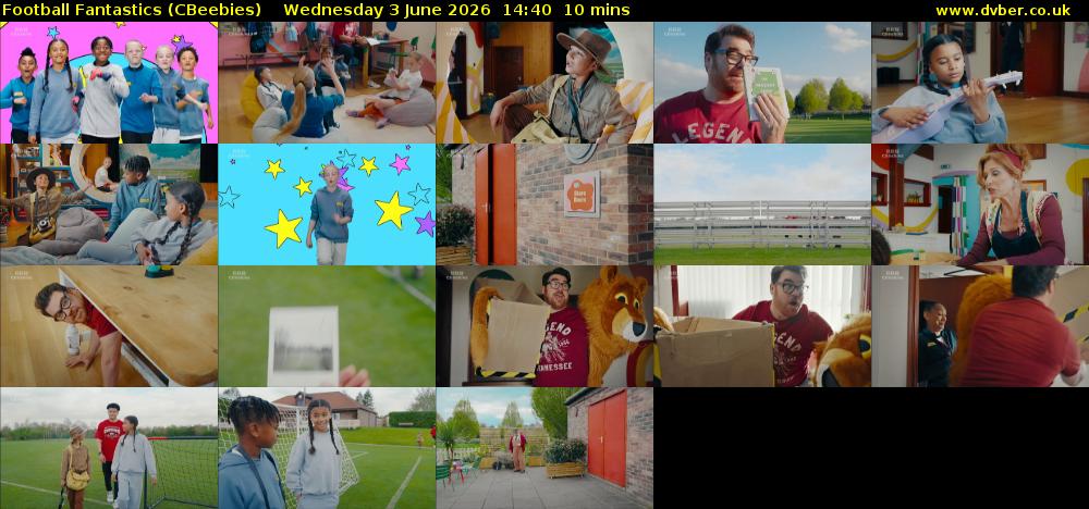 Football Fantastics (CBeebies) Wednesday 3 June 2026 14:40 - 14:50