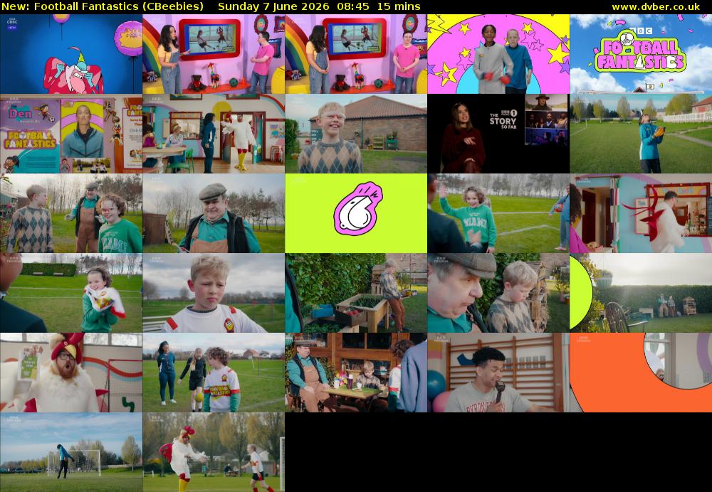 Football Fantastics (CBeebies) Sunday 7 June 2026 08:45 - 09:00