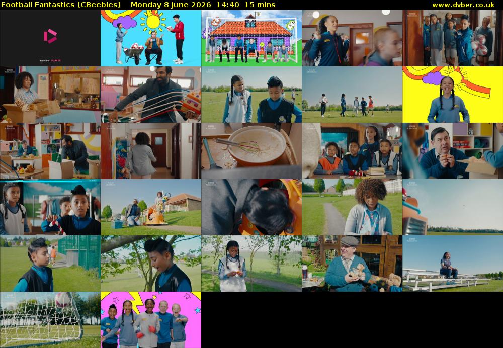 Football Fantastics (CBeebies) Monday 8 June 2026 14:40 - 14:55