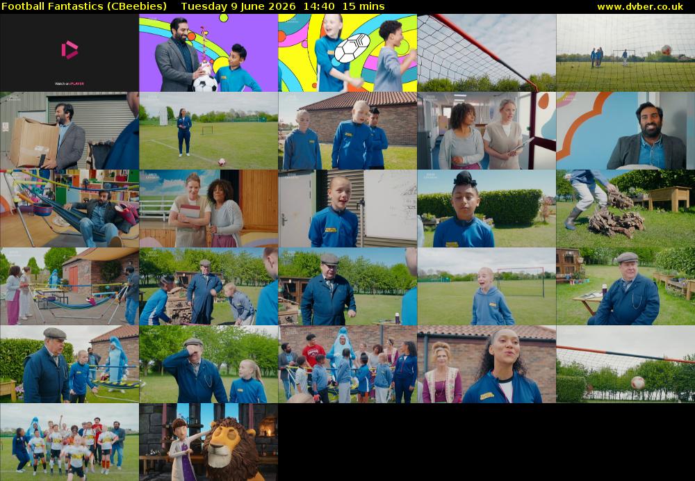 Football Fantastics (CBeebies) Tuesday 9 June 2026 14:40 - 14:55