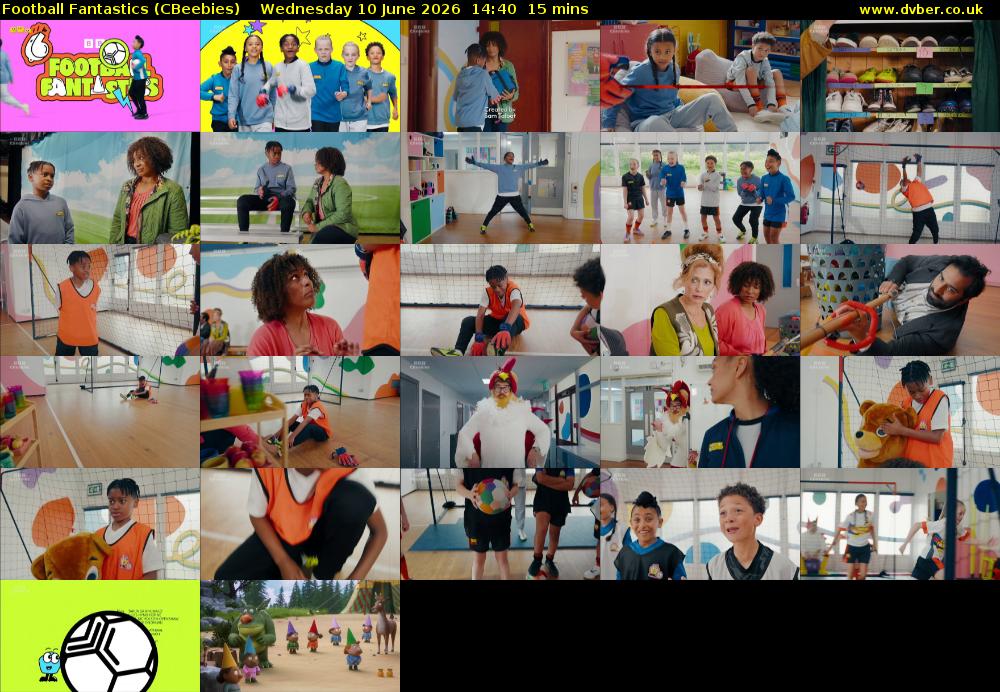 Football Fantastics (CBeebies) Wednesday 10 June 2026 14:40 - 14:55