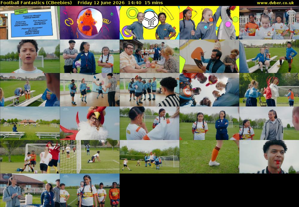 Football Fantastics (CBeebies) Friday 12 June 2026 14:40 - 14:55