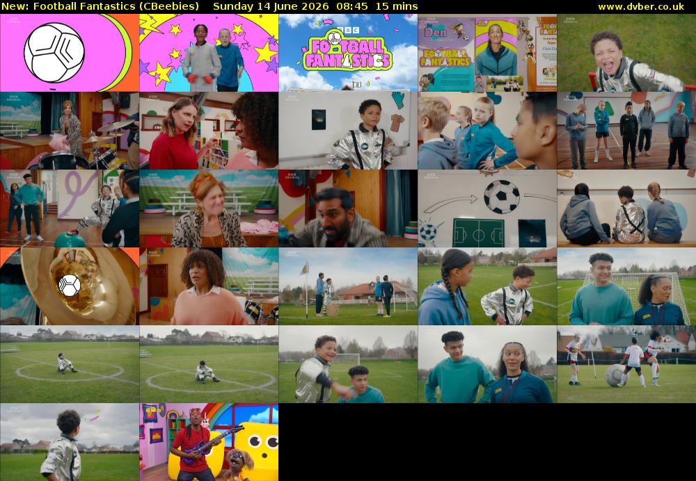 Football Fantastics (CBeebies) Sunday 14 June 2026 08:45 - 09:00