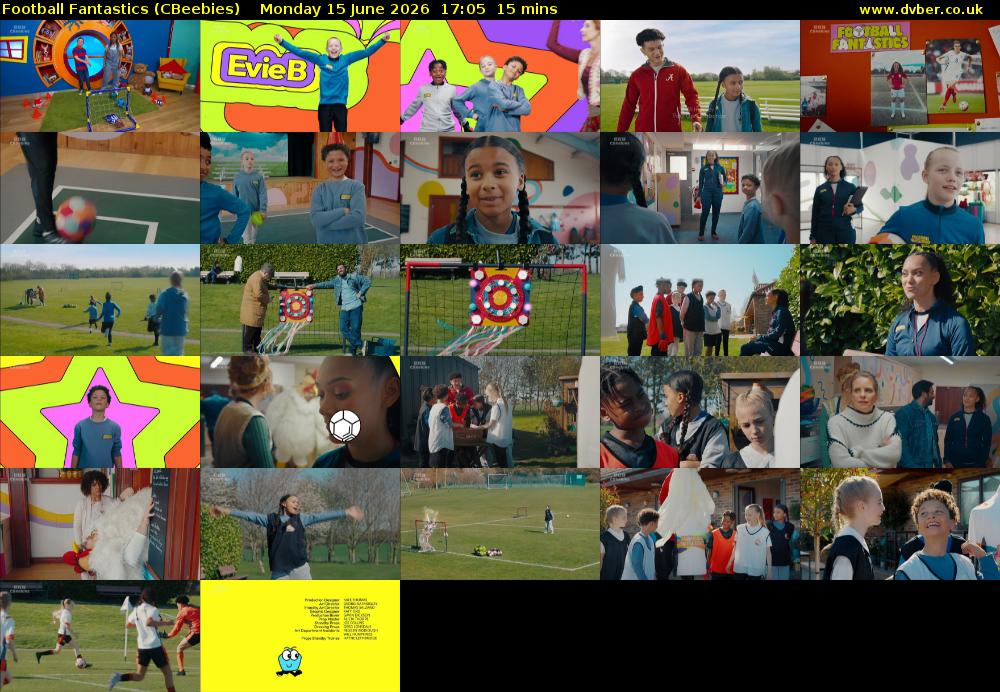 Football Fantastics (CBeebies) Monday 15 June 2026 17:05 - 17:20
