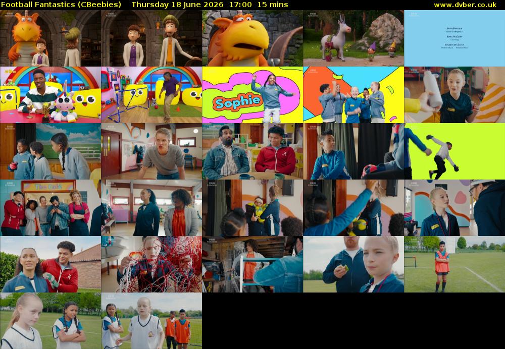 Football Fantastics (CBeebies) Thursday 18 June 2026 17:00 - 17:15