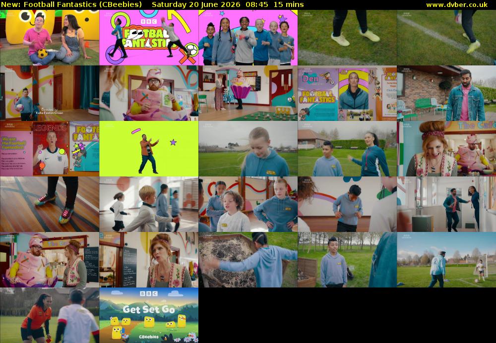 Football Fantastics (CBeebies) Saturday 20 June 2026 08:45 - 09:00