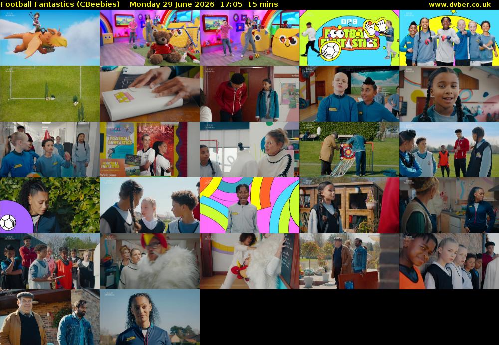 Football Fantastics (CBeebies) Monday 29 June 2026 17:05 - 17:20