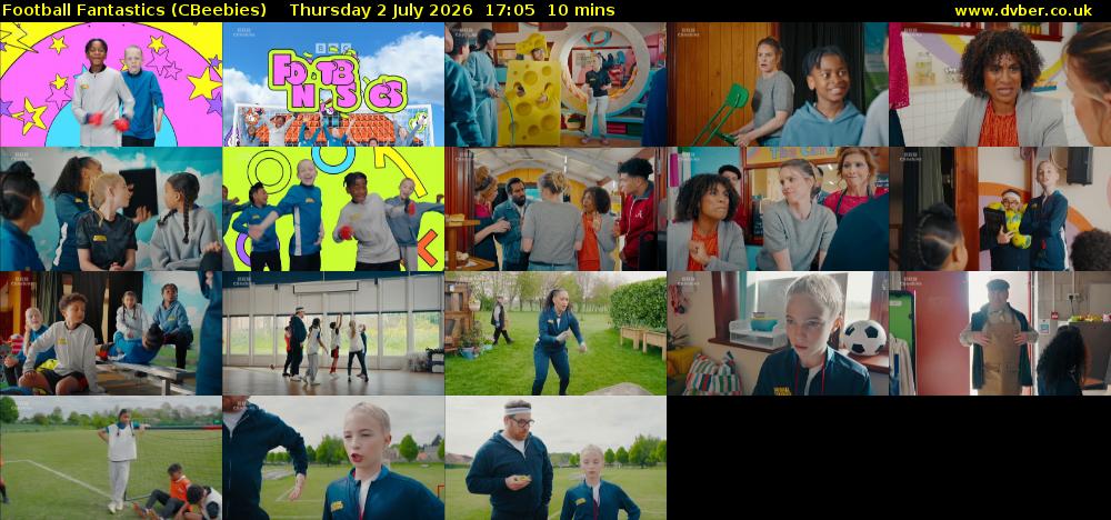 Football Fantastics (CBeebies) Thursday 2 July 2026 17:05 - 17:15