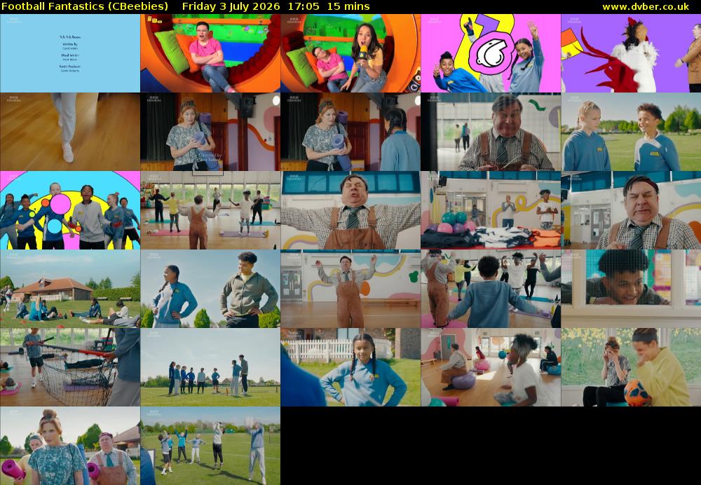 Football Fantastics (CBeebies) Friday 3 July 2026 17:05 - 17:20