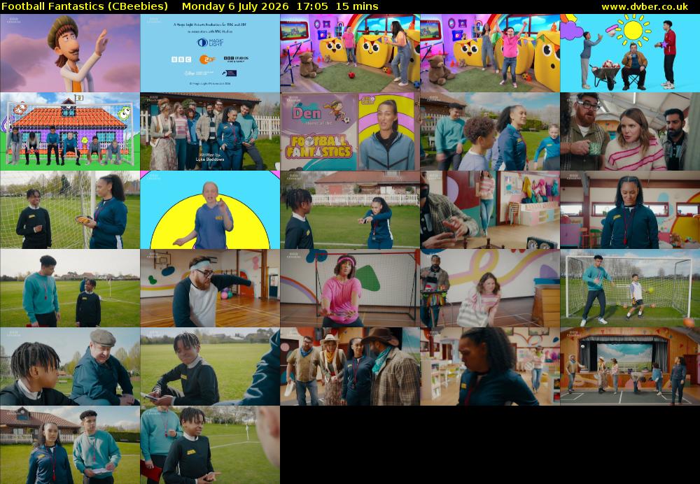 Football Fantastics (CBeebies) Monday 6 July 2026 17:05 - 17:20