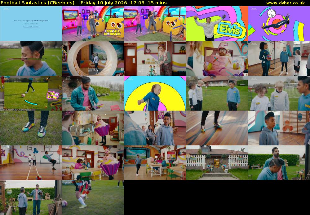 Football Fantastics (CBeebies) Friday 10 July 2026 17:05 - 17:20