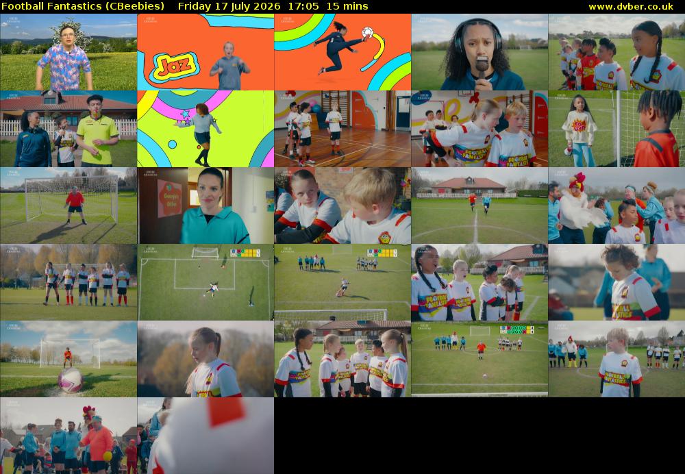 Football Fantastics (CBeebies) Friday 17 July 2026 17:05 - 17:20