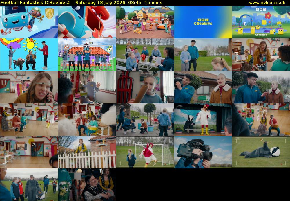 Football Fantastics (CBeebies) Saturday 18 July 2026 08:45 - 09:00