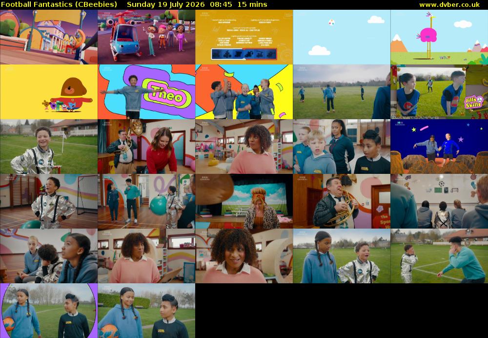 Football Fantastics (CBeebies) Sunday 19 July 2026 08:45 - 09:00