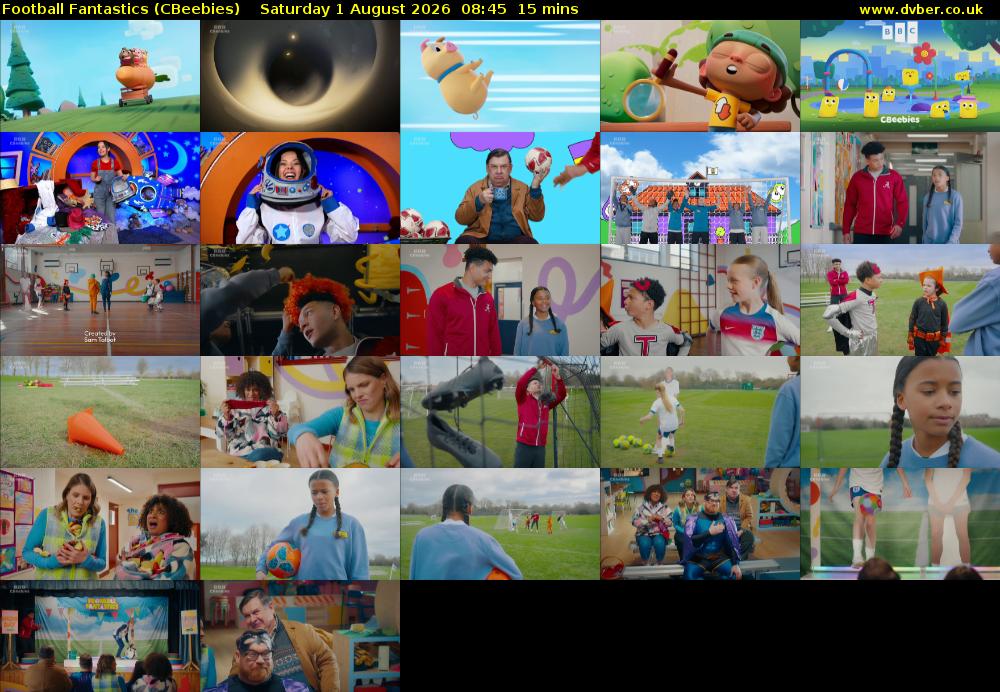 Football Fantastics (CBeebies) Saturday 1 August 2026 08:45 - 09:00