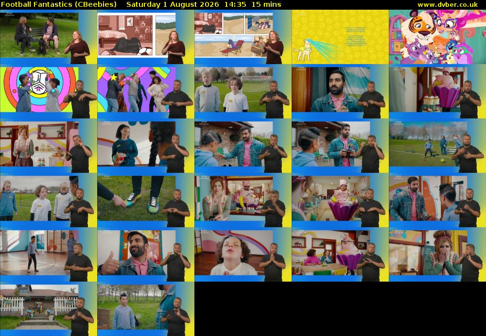 Football Fantastics (CBeebies) Saturday 1 August 2026 14:35 - 14:50