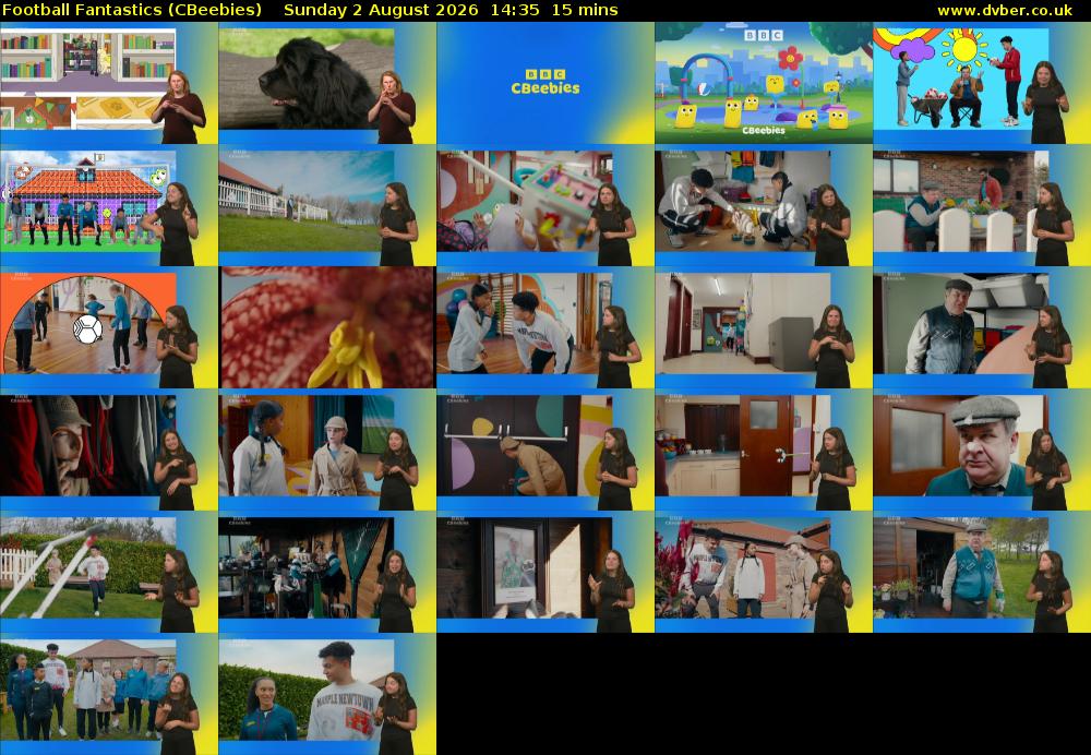 Football Fantastics (CBeebies) Sunday 2 August 2026 14:35 - 14:50
