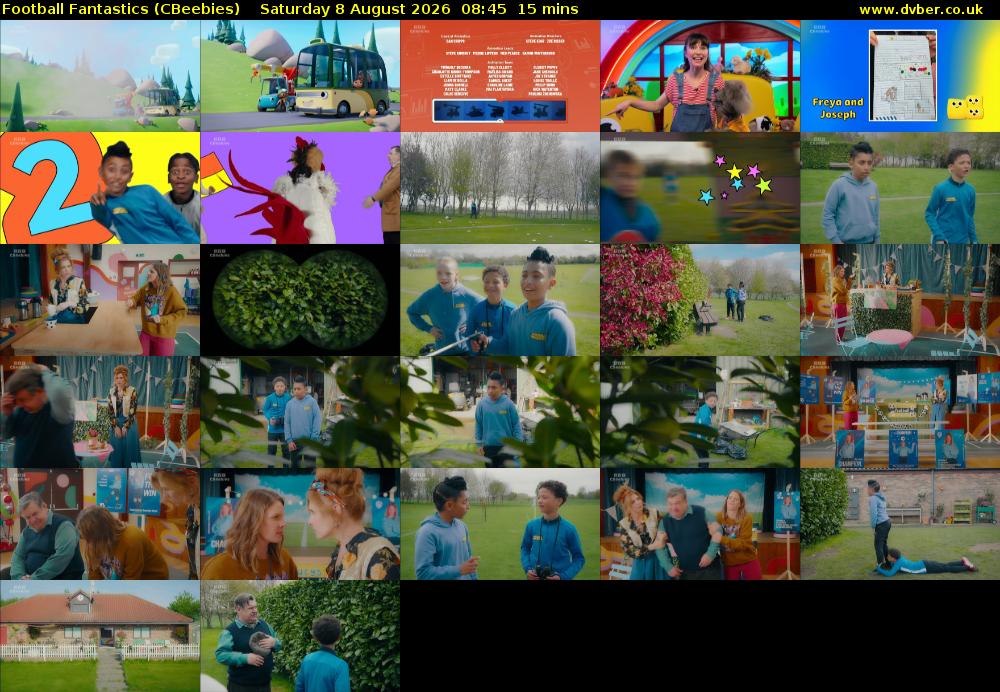 Football Fantastics (CBeebies) Saturday 8 August 2026 08:45 - 09:00