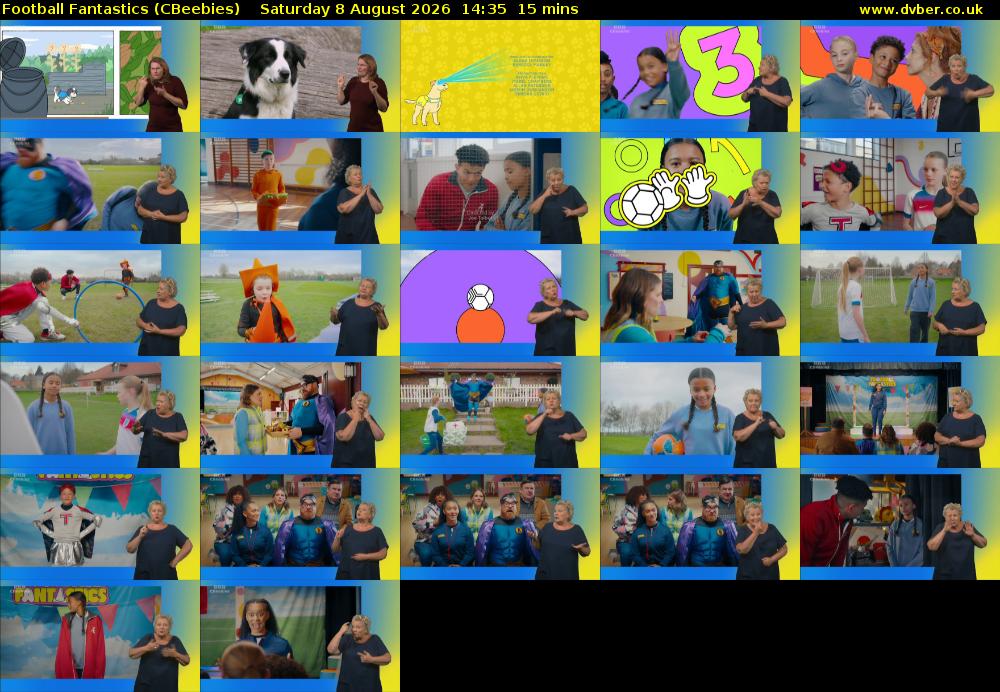 Football Fantastics (CBeebies) Saturday 8 August 2026 14:35 - 14:50