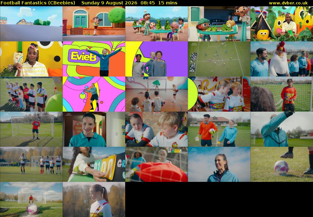 Football Fantastics (CBeebies) Sunday 9 August 2026 08:45 - 09:00