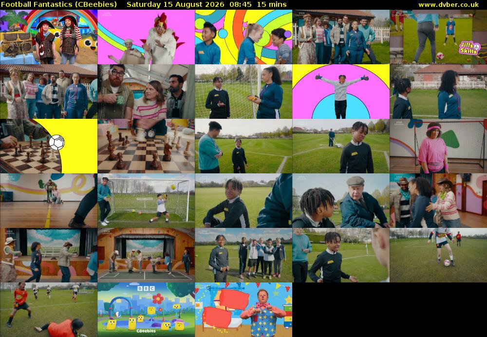 Football Fantastics (CBeebies) Saturday 15 August 2026 08:45 - 09:00