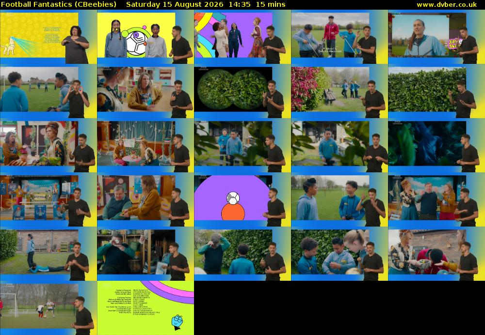 Football Fantastics (CBeebies) Saturday 15 August 2026 14:35 - 14:50