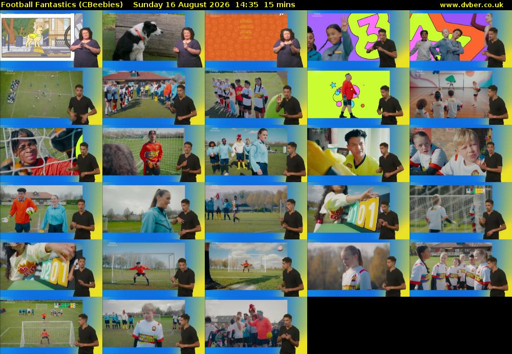 Football Fantastics (CBeebies) Sunday 16 August 2026 14:35 - 14:50