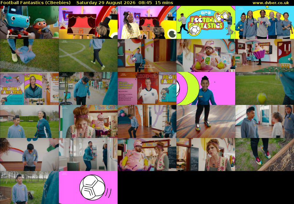 Football Fantastics (CBeebies) Saturday 29 August 2026 08:45 - 09:00