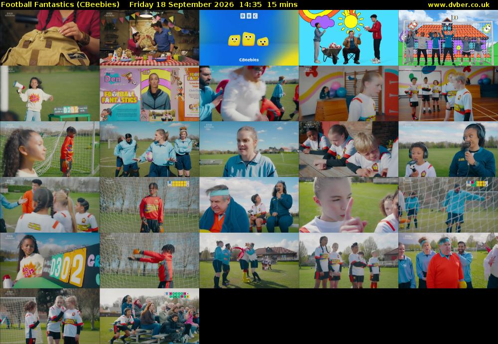Football Fantastics (CBeebies) Friday 18 September 2026 14:35 - 14:50