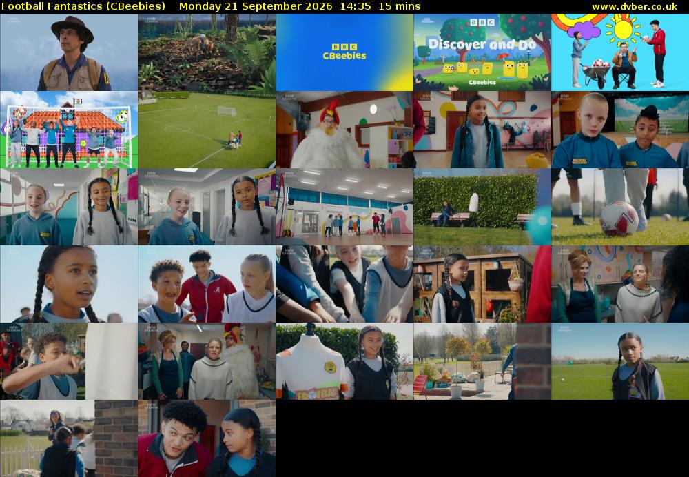 Football Fantastics (CBeebies) Monday 21 September 2026 14:35 - 14:50