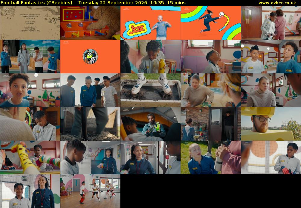 Football Fantastics (CBeebies) Tuesday 22 September 2026 14:35 - 14:50