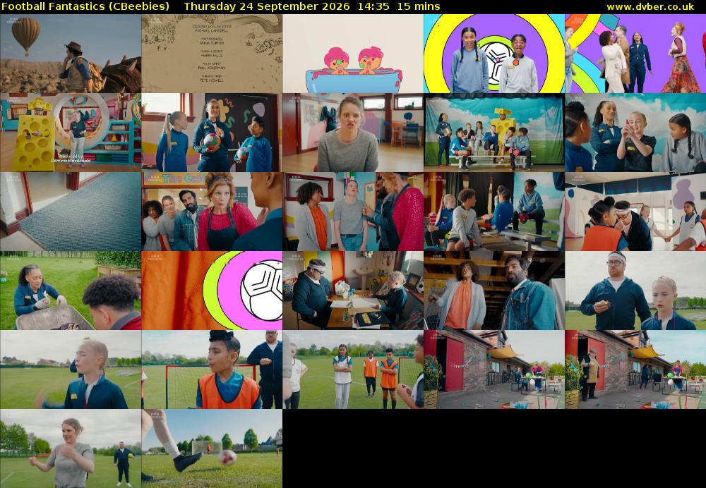 Football Fantastics (CBeebies) Thursday 24 September 2026 14:35 - 14:50