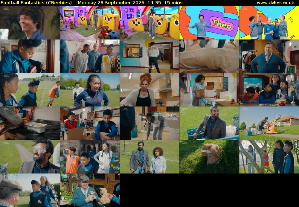 Football Fantastics (CBeebies) Monday 28 September 2026 14:35 - 14:50