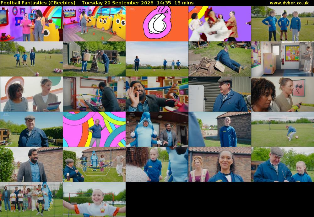 Football Fantastics (CBeebies) Tuesday 29 September 2026 14:35 - 14:50