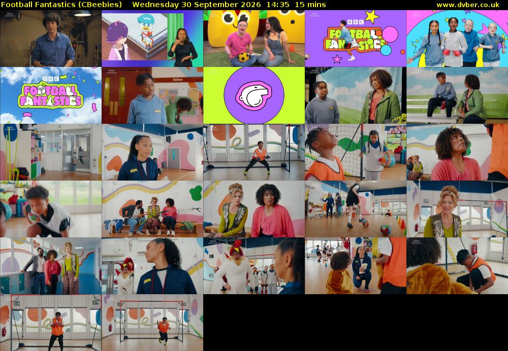 Football Fantastics (CBeebies) Wednesday 30 September 2026 14:35 - 14:50