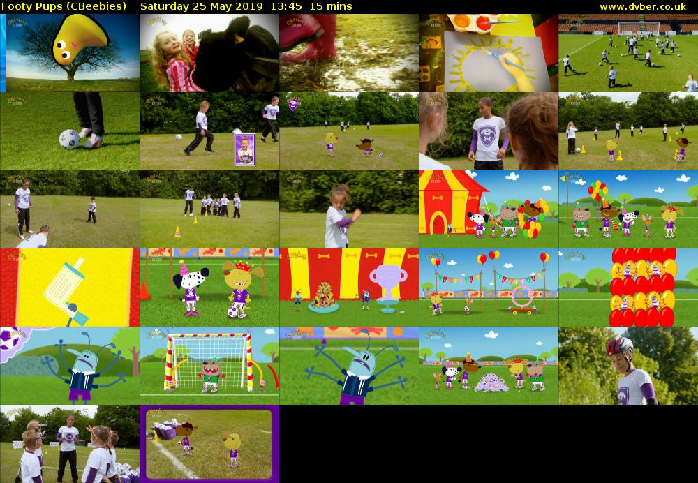 Footy Pups (CBeebies) Saturday 25 May 2019 13:45 - 14:00