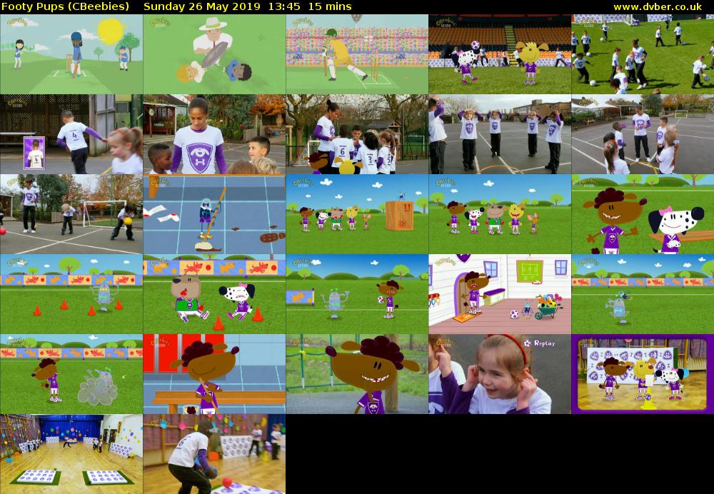 Footy Pups (CBeebies) Sunday 26 May 2019 13:45 - 14:00