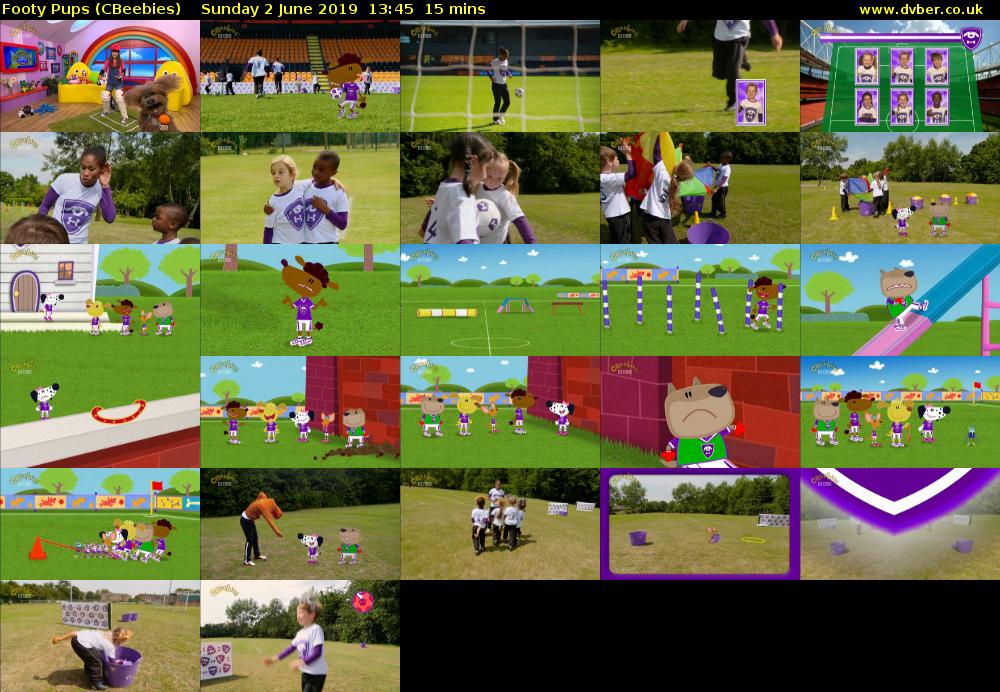 Footy Pups (CBeebies) Sunday 2 June 2019 13:45 - 14:00