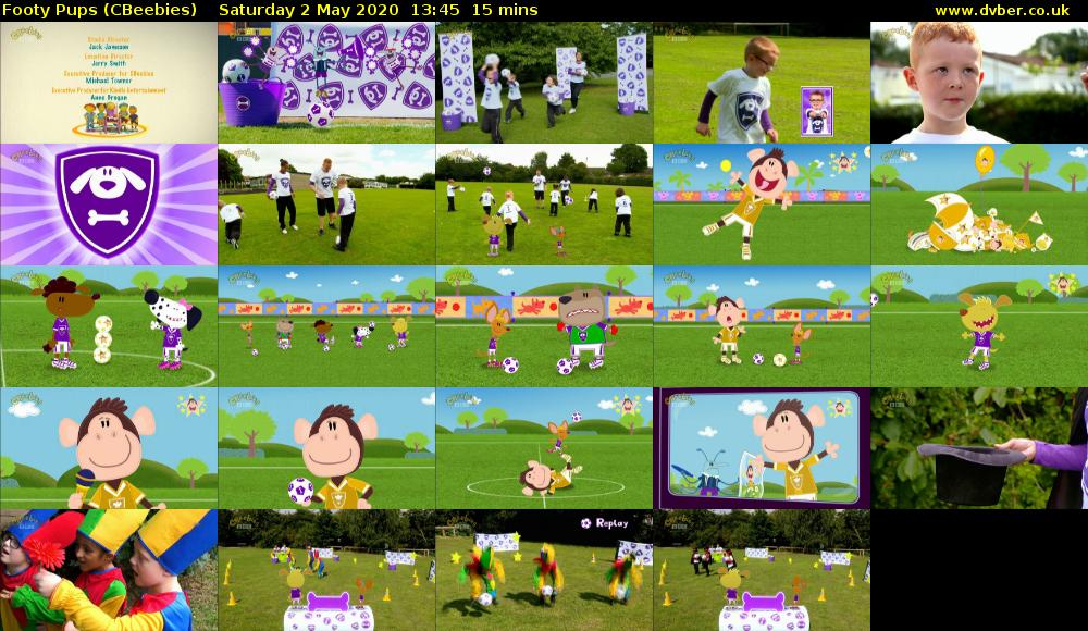 Footy Pups (CBeebies) Saturday 2 May 2020 13:45 - 14:00
