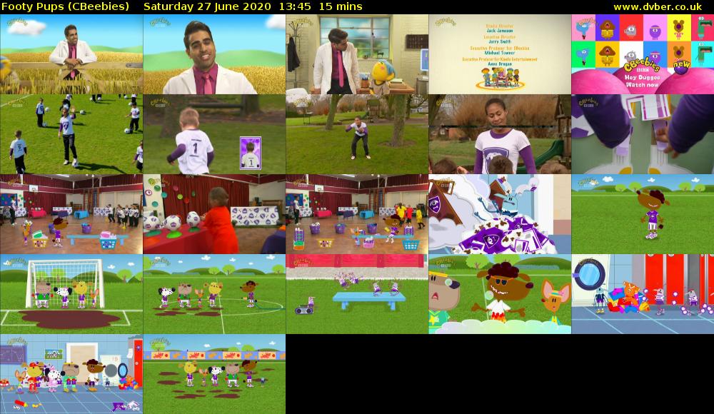 Footy Pups (CBeebies) Saturday 27 June 2020 13:45 - 14:00