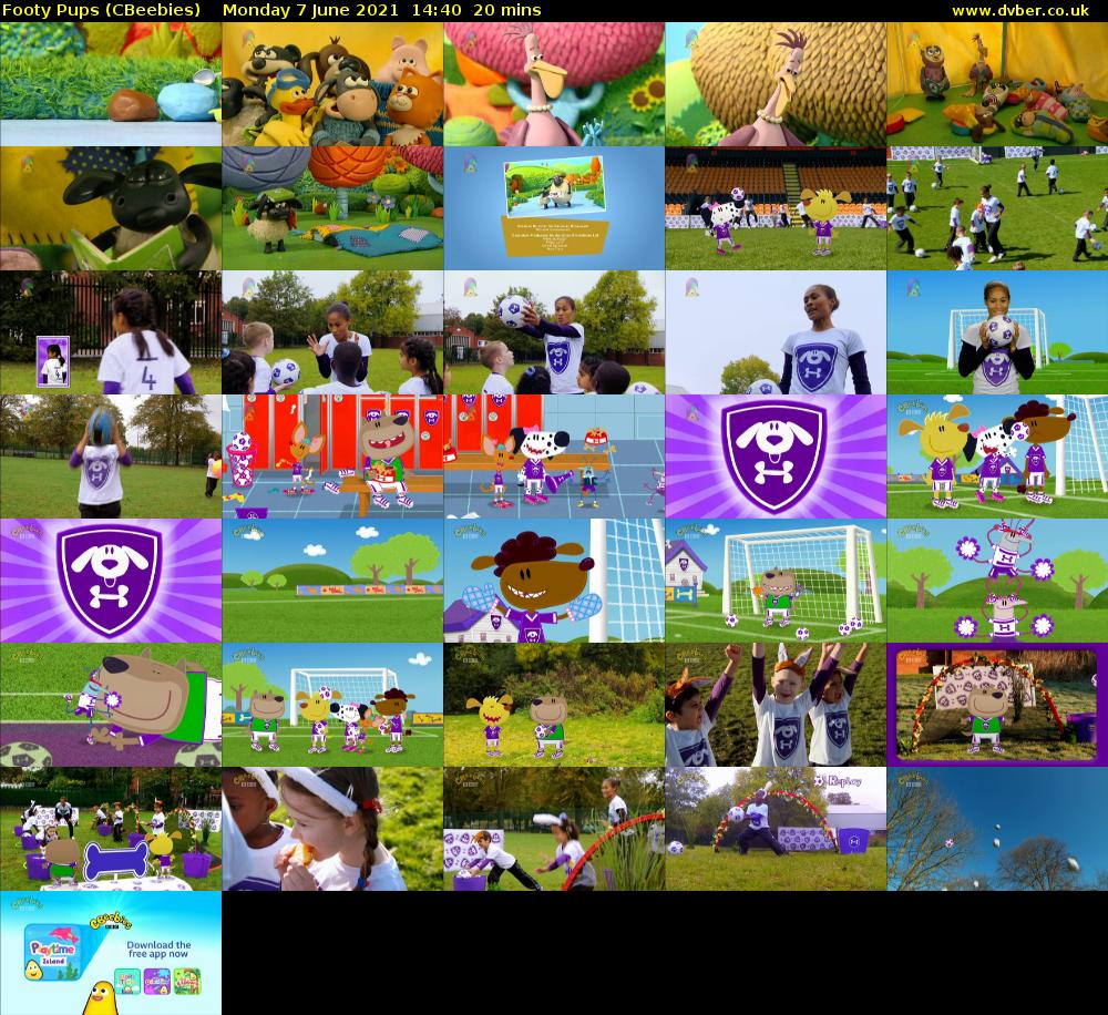 Footy Pups (CBeebies) Monday 7 June 2021 14:40 - 15:00