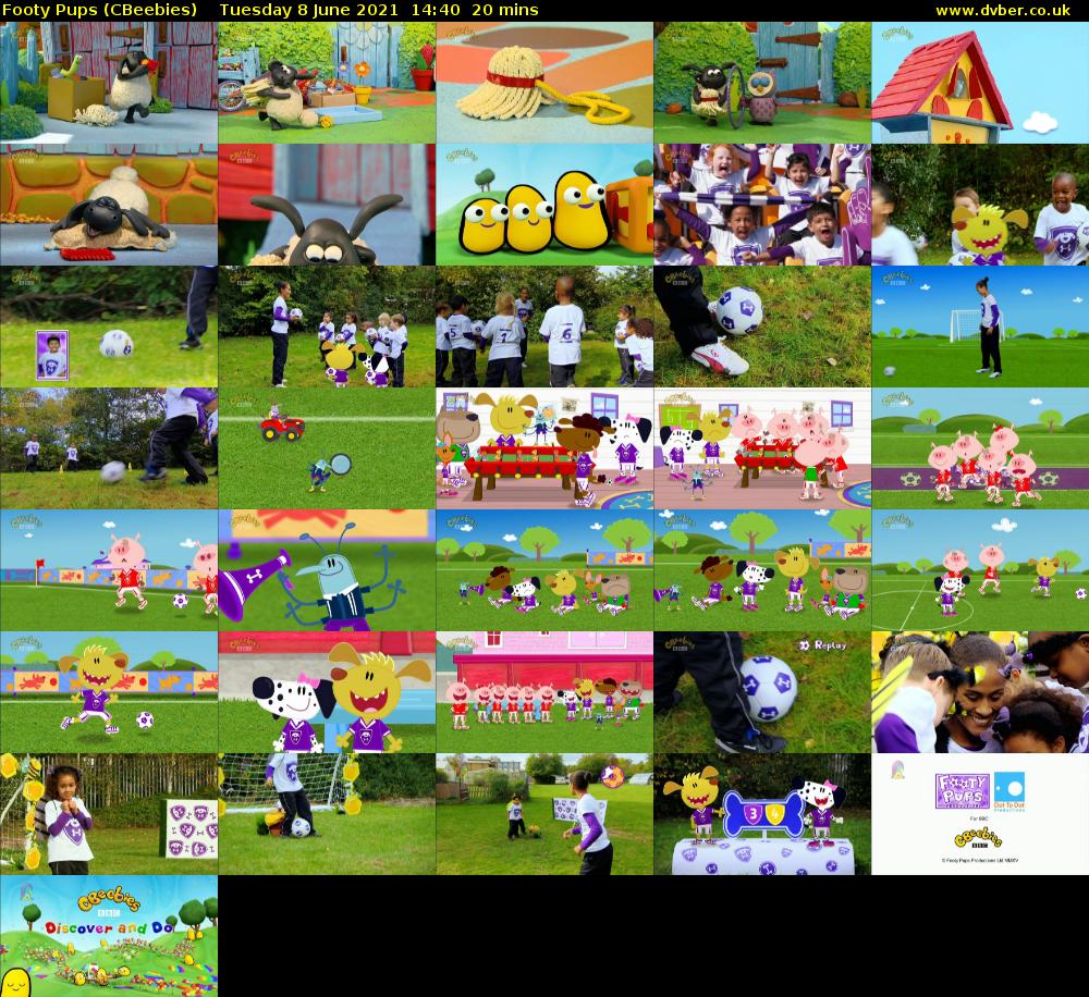 Footy Pups (CBeebies) Tuesday 8 June 2021 14:40 - 15:00