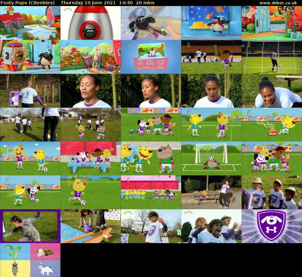Footy Pups (CBeebies) Thursday 10 June 2021 14:40 - 15:00