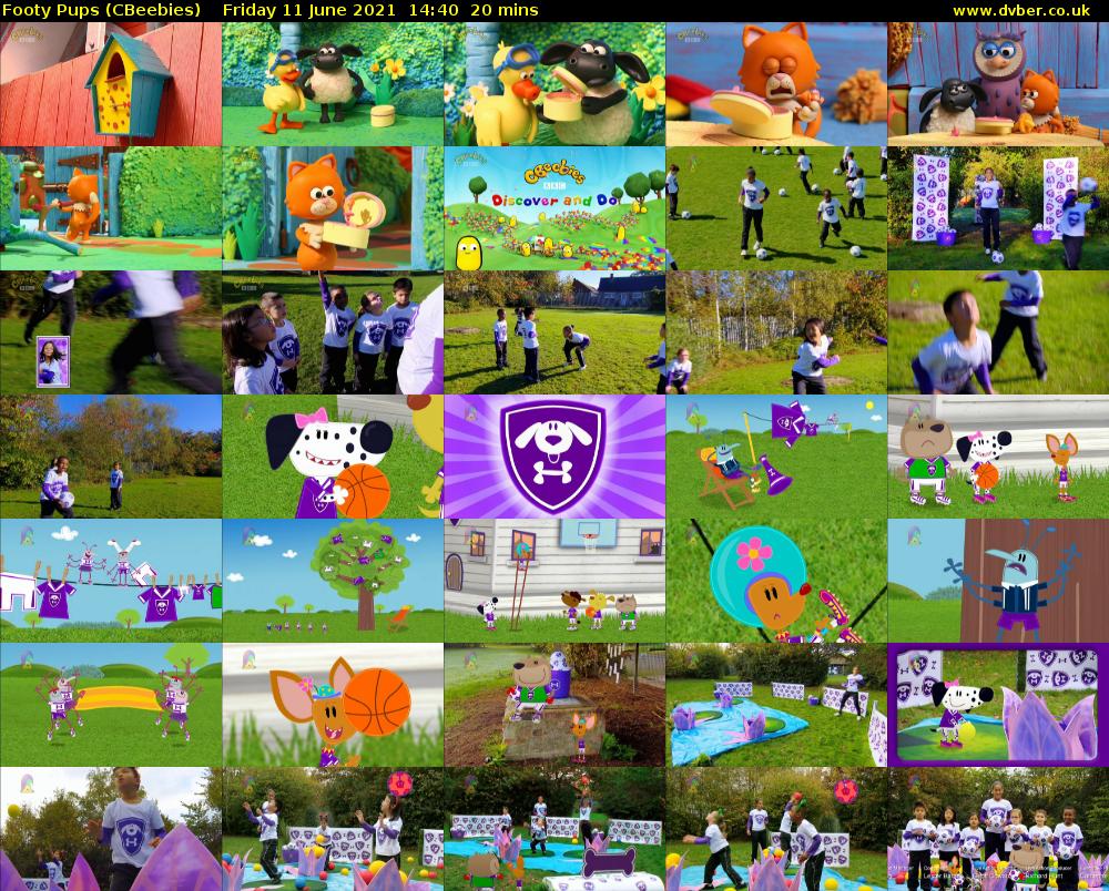 Footy Pups (CBeebies) Friday 11 June 2021 14:40 - 15:00