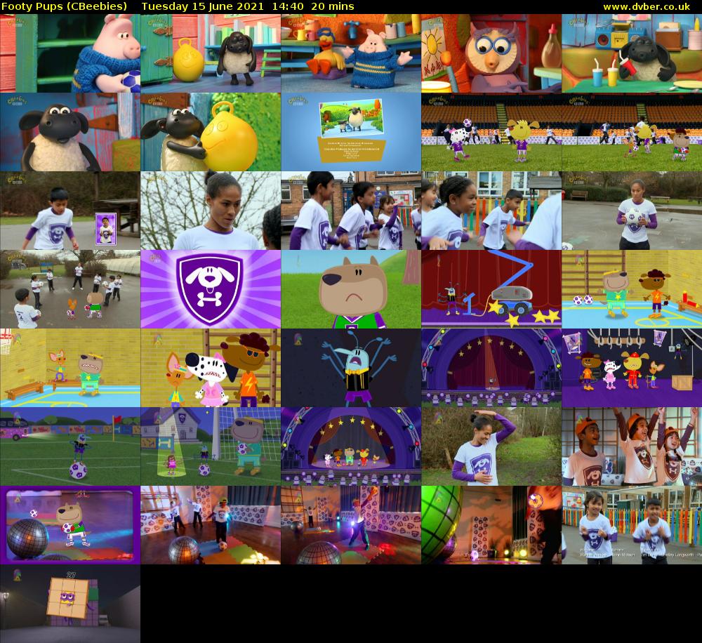 Footy Pups (CBeebies) Tuesday 15 June 2021 14:40 - 15:00
