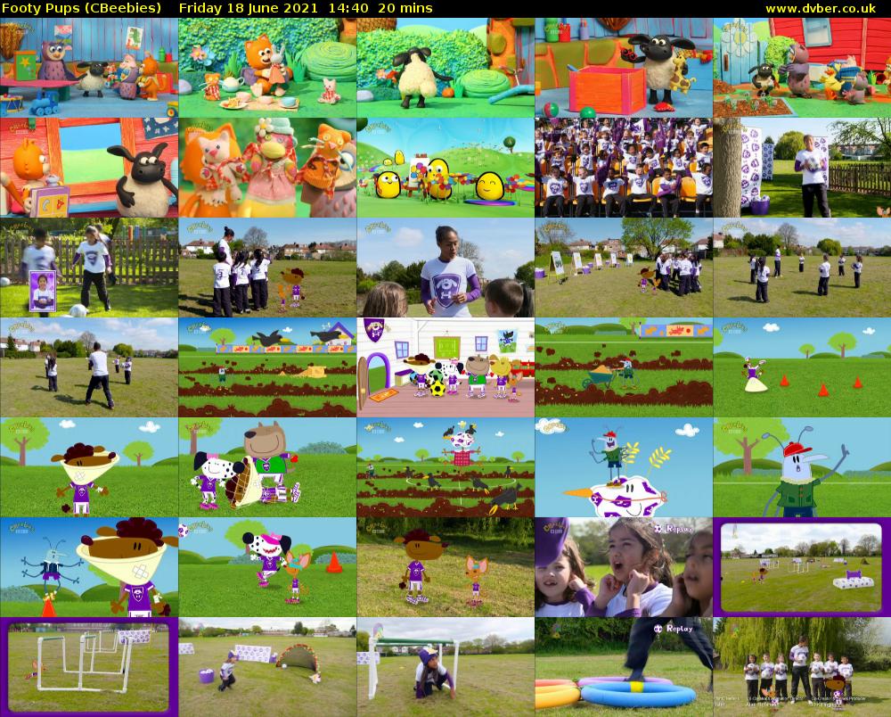 Footy Pups (CBeebies) Friday 18 June 2021 14:40 - 15:00