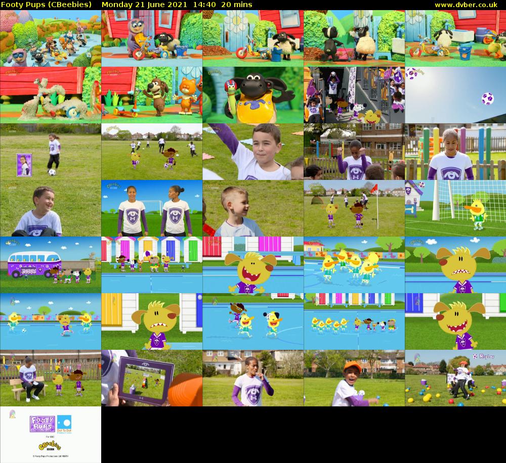 Footy Pups (CBeebies) Monday 21 June 2021 14:40 - 15:00