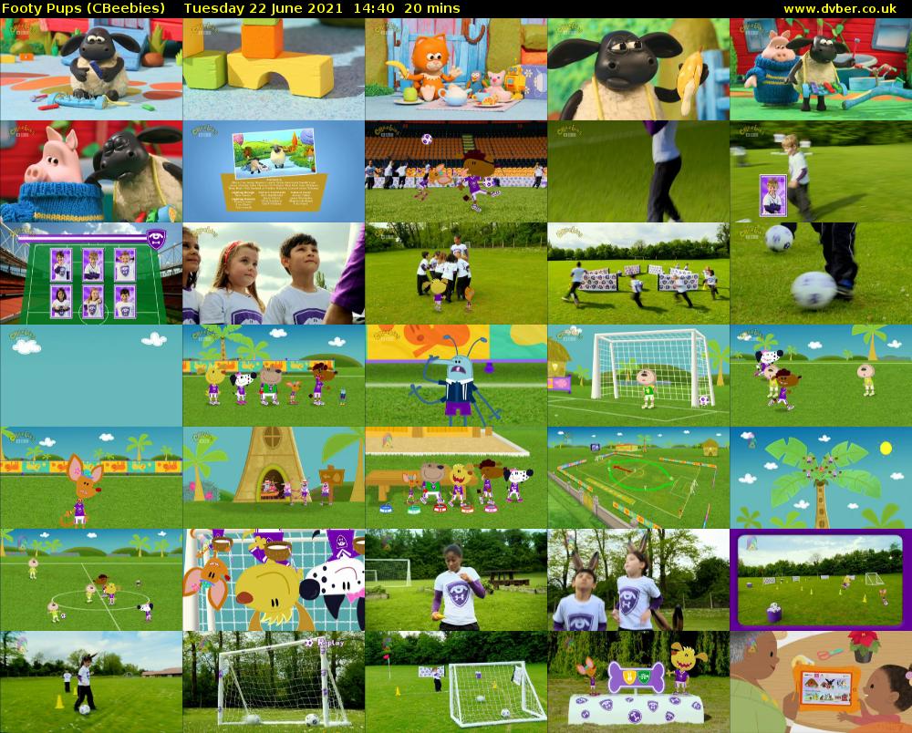 Footy Pups (CBeebies) Tuesday 22 June 2021 14:40 - 15:00